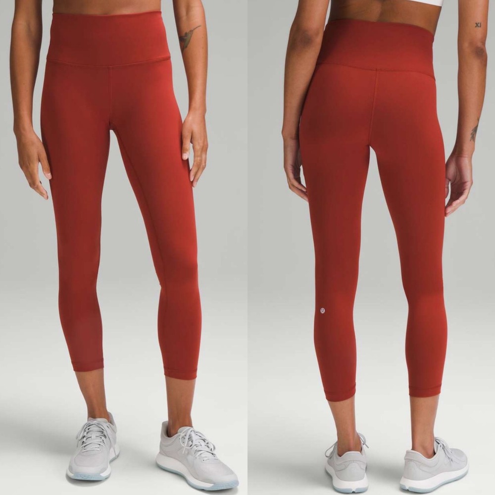Lululemon Wunder Train High Rise Leggings Red women's Size 4 Style W5CQDS Pants
